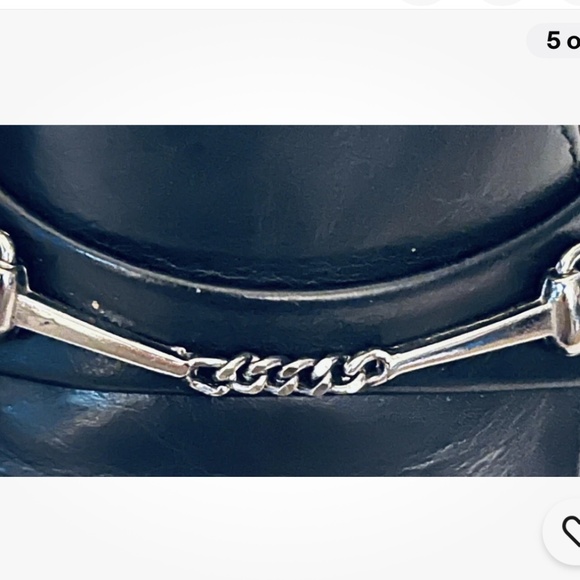 Etienne Aigner high life heels navy leather silver buckles pumps - Picture 2 of 9